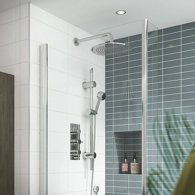 Ultra Quest Rectangular Concealed Thermostatic Triple Shower Valve 3 Ultra Quest Rectangular Concealed Thermostatic Triple Shower Valve