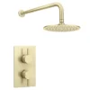 Arezzo Brushed Brass Round Shower Package With Concealed Valve + Head -Triton Sales Store rd2bbpkcmnd5
