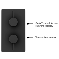 Arezzo Matt Black Round Shower Package With Concealed Valve + Head 13 Arezzo Matt Black Round Shower Package With Concealed Valve + Head -Triton Sales Store rd2blkpk n d2