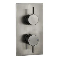 Arezzo Gunmetal Grey Round Shower Package With Concealed Valve + Head -Triton Sales Store rd2gmpkd1