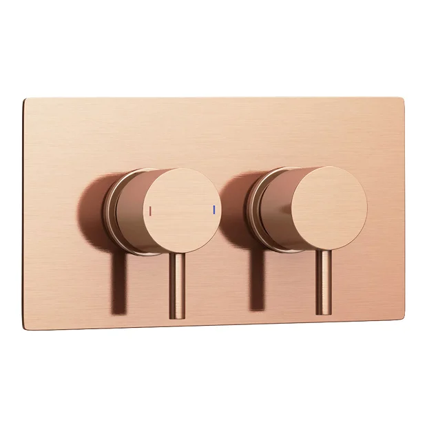 Arezzo Rose Gold Round Shower Package With Concealed Valve + Head 8 Arezzo Rose Gold Round Shower Package With Concealed Valve + Head - Image 6