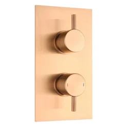 Arezzo Brushed Bronze Round Thermostatic Shower Pack With Head + Handset -Triton Sales Store rd4bzpk d1