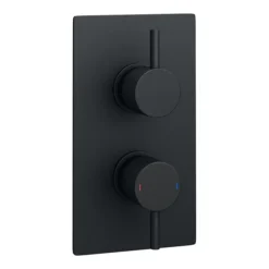 Arezzo Matt Black Round Shower Package With Concealed Valve + 300mm Ceiling Mounted Head -Triton Sales Store rd5blkpk detail1