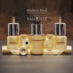 Hudson Reed Reign Triple Concealed Thermostatic Shower Valve With Diverter - Round Plate -Triton Sales Store rei3417 d1