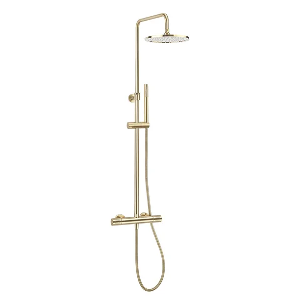 Crosswater Central Brushed Brass Height Adjustable Thermostatic Shower 5 Crosswater Central Brushed Brass Height Adjustable Thermostatic Shower - Image 3