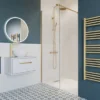 Crosswater Central Brushed Brass Height Adjustable Thermostatic Shower