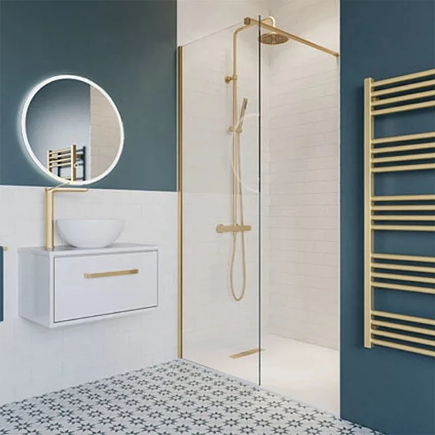 Crosswater Central Brushed Brass Height Adjustable Thermostatic Shower 3 Crosswater Central Brushed Brass Height Adjustable Thermostatic Shower