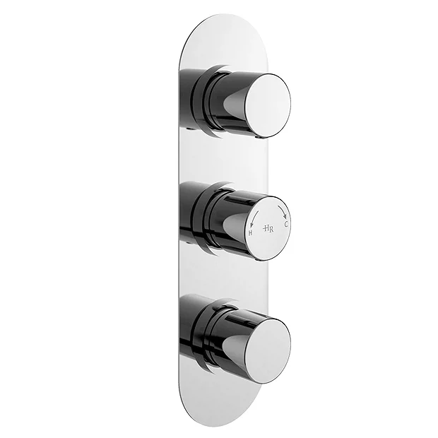 Hudson Reed Round Triple Concealed Thermostatic Shower Valve With Diverter 4 Hudson Reed Round Triple Concealed Thermostatic Shower Valve With Diverter - Image 2