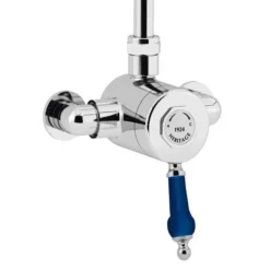 Heritage Glastonbury Midnight Blue Exposed Shower With Premium Fixed Riser Kit -Triton Sales Store sgrblsin01 d1