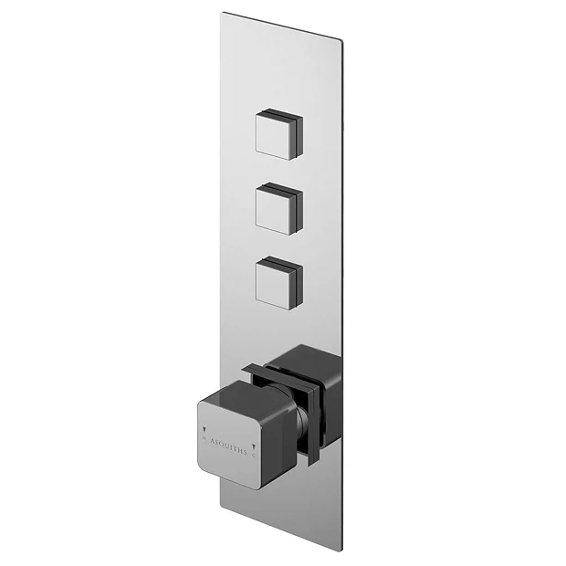 Asquiths Tranquil Push Button Shower Valve (Triple Outlet) 3 Asquiths Tranquil Push Button Shower Valve (Triple Outlet)