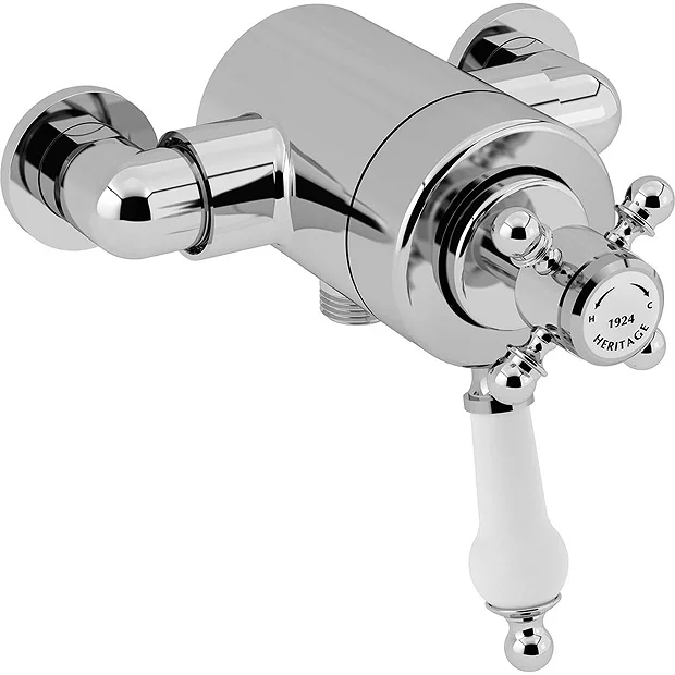 Heritage Hartlebury Exposed Shower Valve With Bottom Outlet Connection - Chrome 3 Heritage Hartlebury Exposed Shower Valve With Bottom Outlet Connection - Chrome