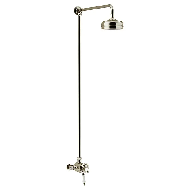 Heritage Hartlebury Exposed Shower With Premium Fixed Riser Kit - Vintage Gold 4 Heritage Hartlebury Exposed Shower With Premium Fixed Riser Kit - Vintage Gold - Image 2