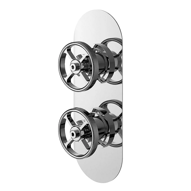 Hudson Reed Revolution Industrial Twin Concealed Thermostatic Shower Valve 3 Hudson Reed Revolution Industrial Twin Concealed Thermostatic Shower Valve