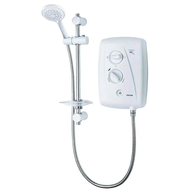 Triton T80Z 9.5 KW Fast-Fit Electric Shower - White/Chrome 4 Triton T80Z 9.5 KW Fast-Fit Electric Shower - White/Chrome - Image 2
