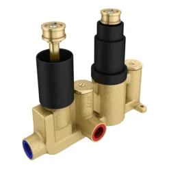 Arezzo Square Modern Concealed Twin Shower Valve - Matt Black 10 Arezzo Square Modern Concealed Twin Shower Valve - Matt Black -Triton Sales Store sqv21black d1