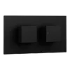 Arezzo Square Modern Concealed Twin Shower Valve - Matt Black -Triton Sales Store sqv21blacknwd5