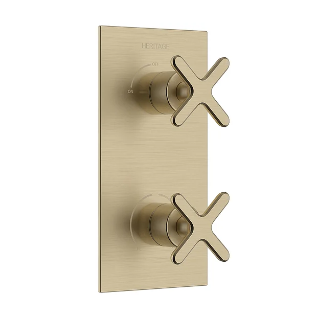 Heritage Salcombe 1 Outlet Concealed Thermostatic Shower Valve - Brushed Brass 3 Heritage Salcombe 1 Outlet Concealed Thermostatic Shower Valve - Brushed Brass