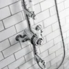 Burlington Stour Thermostatic Exposed Two Outlet Shower Valve, Rigid Riser, Hose & Handset With Fixed Shower Head -Triton Sales Store stour3 d3