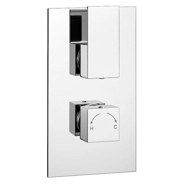 Summit Twin Concealed Thermostatic Shower Valve - Chrome 4 Summit Twin Concealed Thermostatic Shower Valve - Chrome - Image 2