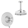Lancaster Traditional Dual Concealed Thermostatic Shower Valve + Ceiling Mounted 8" Rose -Triton Sales Store tdctsvpk2nwl