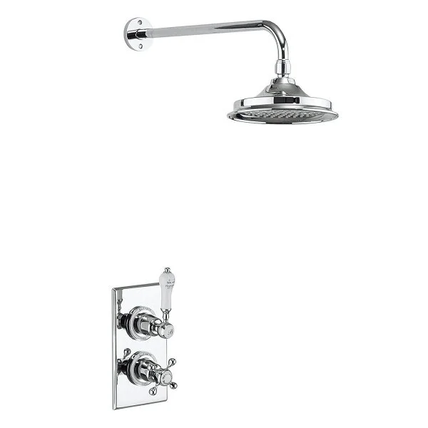 Burlington Trent Thermostatic Concealed Single Outlet Shower Valve With Fixed Head 3 Burlington Trent Thermostatic Concealed Single Outlet Shower Valve With Fixed Head