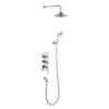 Burlington Trent Thermostatic Concealed Two Outlet Shower Valve, Hose & Handset With Fixed Head