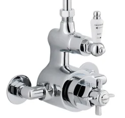 Ultra Traditional Exposed Thermostatic Shower Package With Twin Valve & Riser Kit -Triton Sales Store traditionalexposedshowervalverigidriserag302a3170nwd2