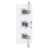 Traditional Triple Concealed Thermostatic Shower Valve With Diverter & Rectangular Plate -Triton Sales Store traditionaltripleconcealedthermostaticshowervalvewithdiverterrectangularplatelrg