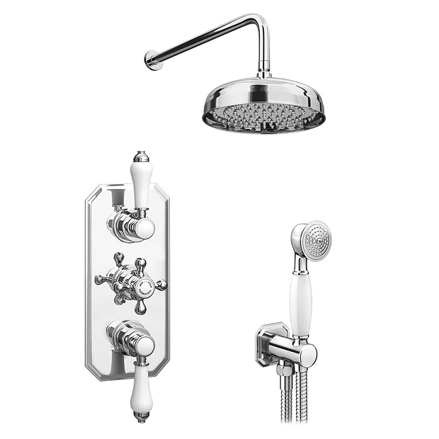 Trafalgar Traditional Triple Thermostatic Shower Package With Head + Handset 6 Trafalgar Traditional Triple Thermostatic Shower Package With Head + Handset - Image 4