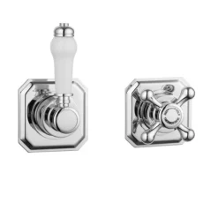 Trafalgar Traditional Concealed Individual Stop Tap + Thermostatic Control Valve With 8" Shower Head -Triton Sales Store traisvpk1 d2