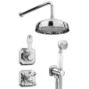 Trafalgar Traditional Concealed Individual Diverter + Thermostatic Control Valve With Handset + 8" Shower Head -Triton Sales Store traisvpk2 d5