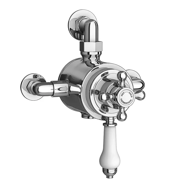 Trafalgar Dual Exposed Thermostatic Shower Pack (inc. Valve, Elbow + Fixed Shower Head) 5 Trafalgar Dual Exposed Thermostatic Shower Pack (inc. Valve, Elbow + Fixed Shower Head) - Image 3