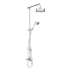 Trafalgar Traditional Luxury Rigid Riser Kit With Diverter + Dual Exposed Shower Valve