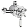 Hudson Reed Topaz White Dual Exposed Thermostatic Shower Valve Chrome -Triton Sales Store tsvt104 l