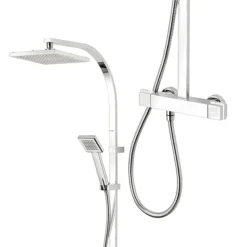 Triton Tees Thermostatic Bar Shower Mixer With Diverter & Kit - Chrome -Triton Sales Store untebmdiv d1