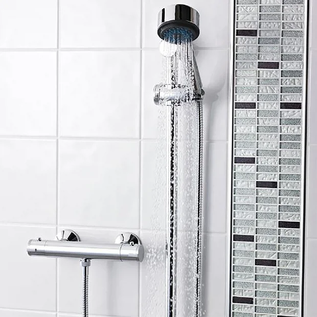 Nuie ABS Round Thermostatic Bar Valve - Bottom Outlet - Chrome 3 Nuie ABS Round Thermostatic Bar Valve - Bottom Outlet - Chrome