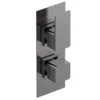 Venice Cubo Twin Thermostatic Shower Valve - Brushed Gun Metal -Triton Sales Store vg8tw01bgml