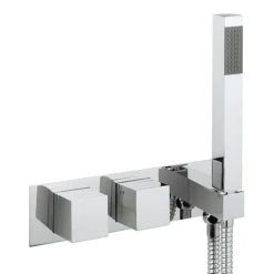 Crosswater - Water Square Wall Mounted Thermostatic Shower Valve With Handset