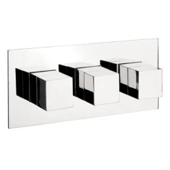 Crosswater - Water Square Thermostatic Shower Valve With 3 Way Diverter - Landscape